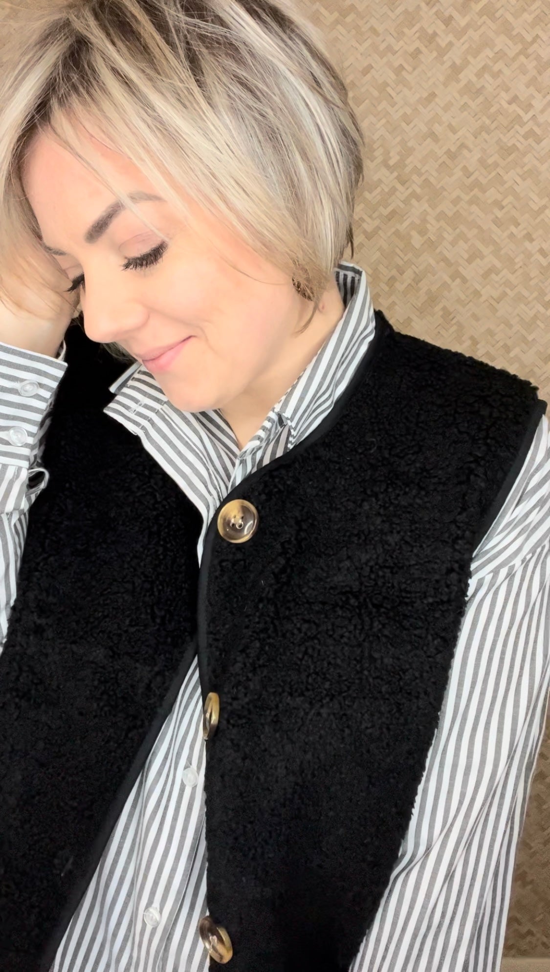 Veste mouton noire