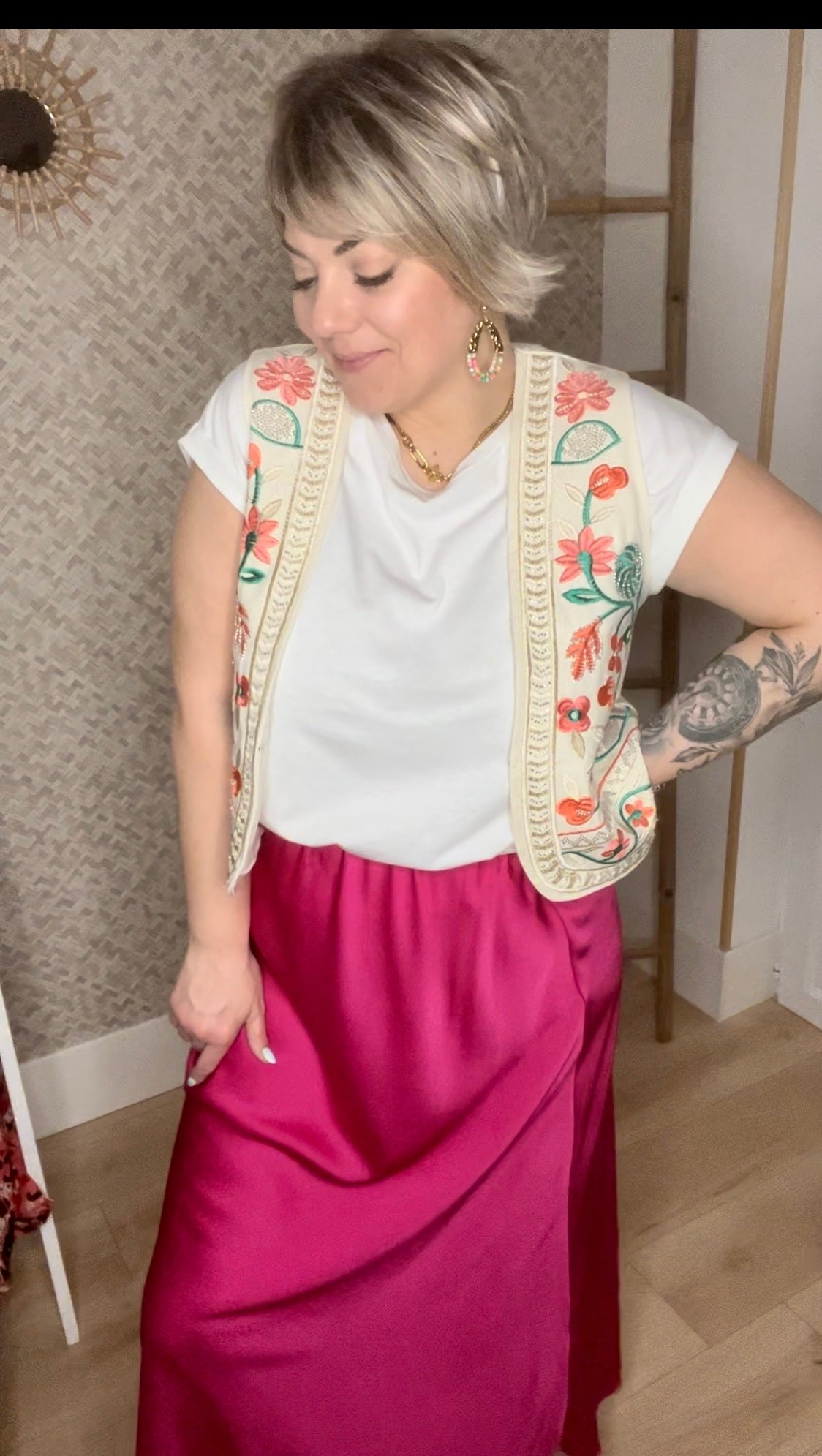 Veste sans manche acidulé