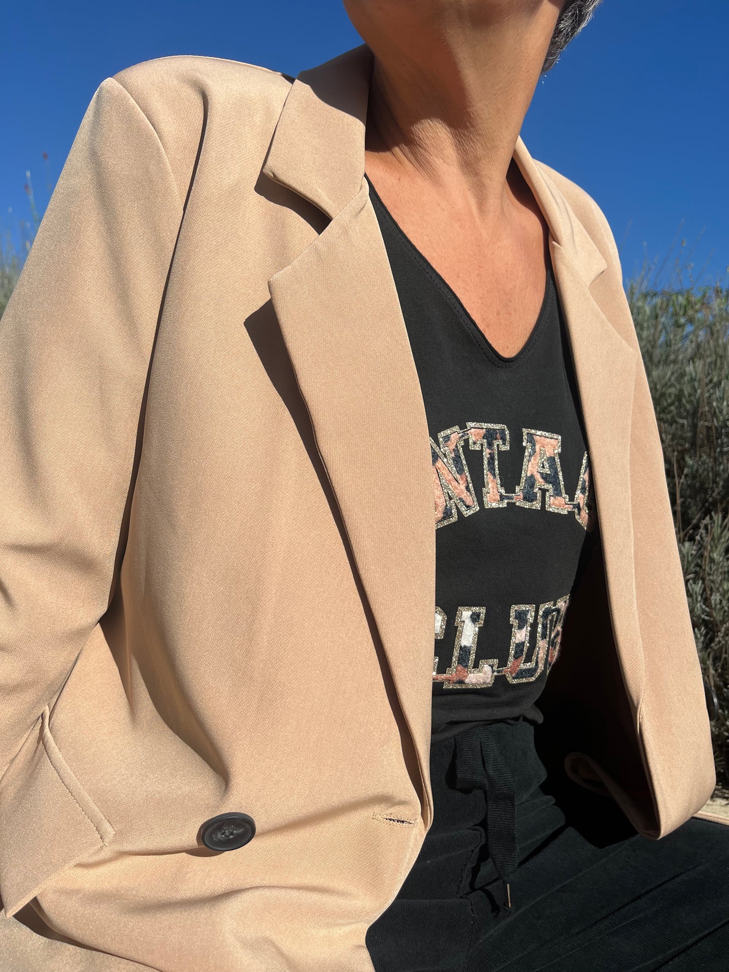 Top «vintage club» leopard noir