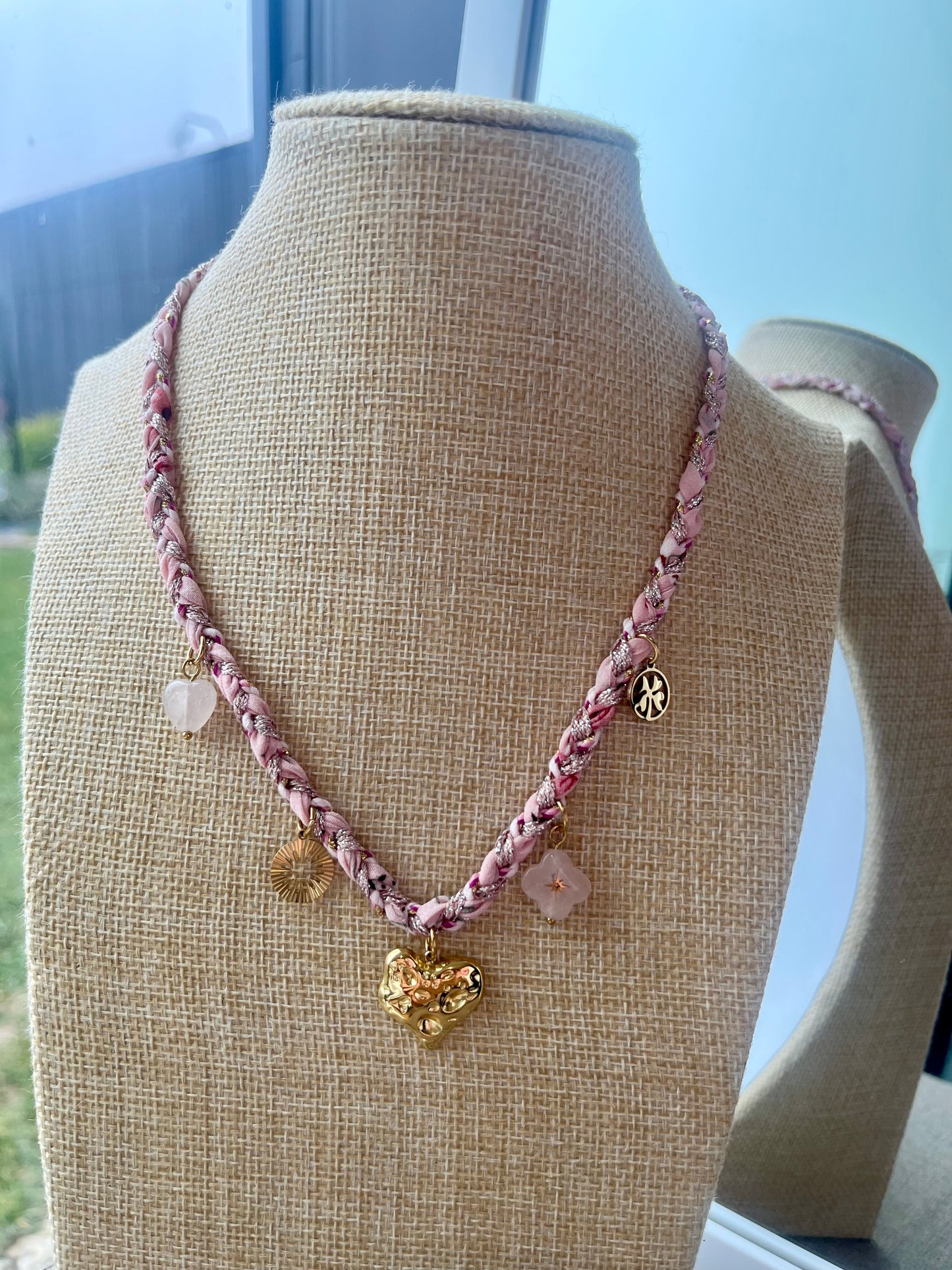 Collier cordon coeur
