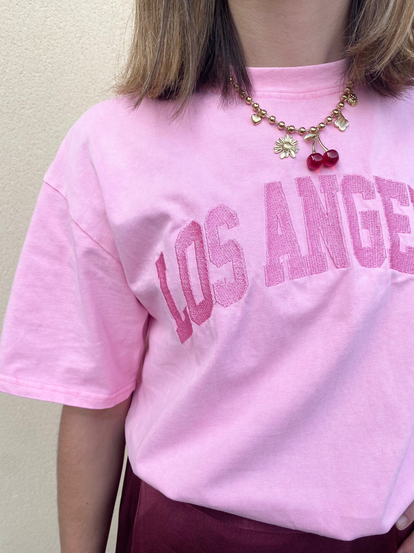 T-shirt rose «Los Angeles»