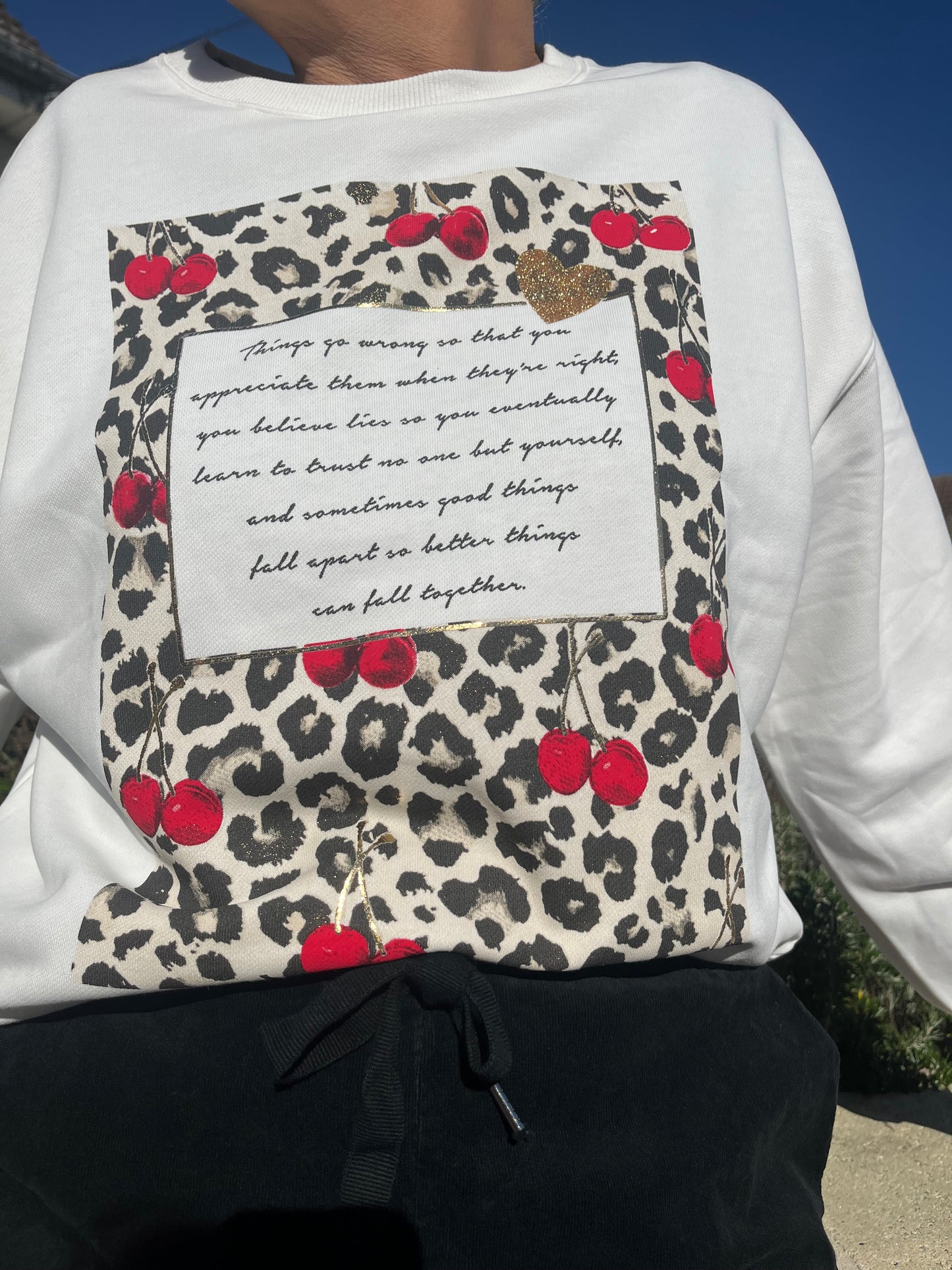 Sweat leopard cerise