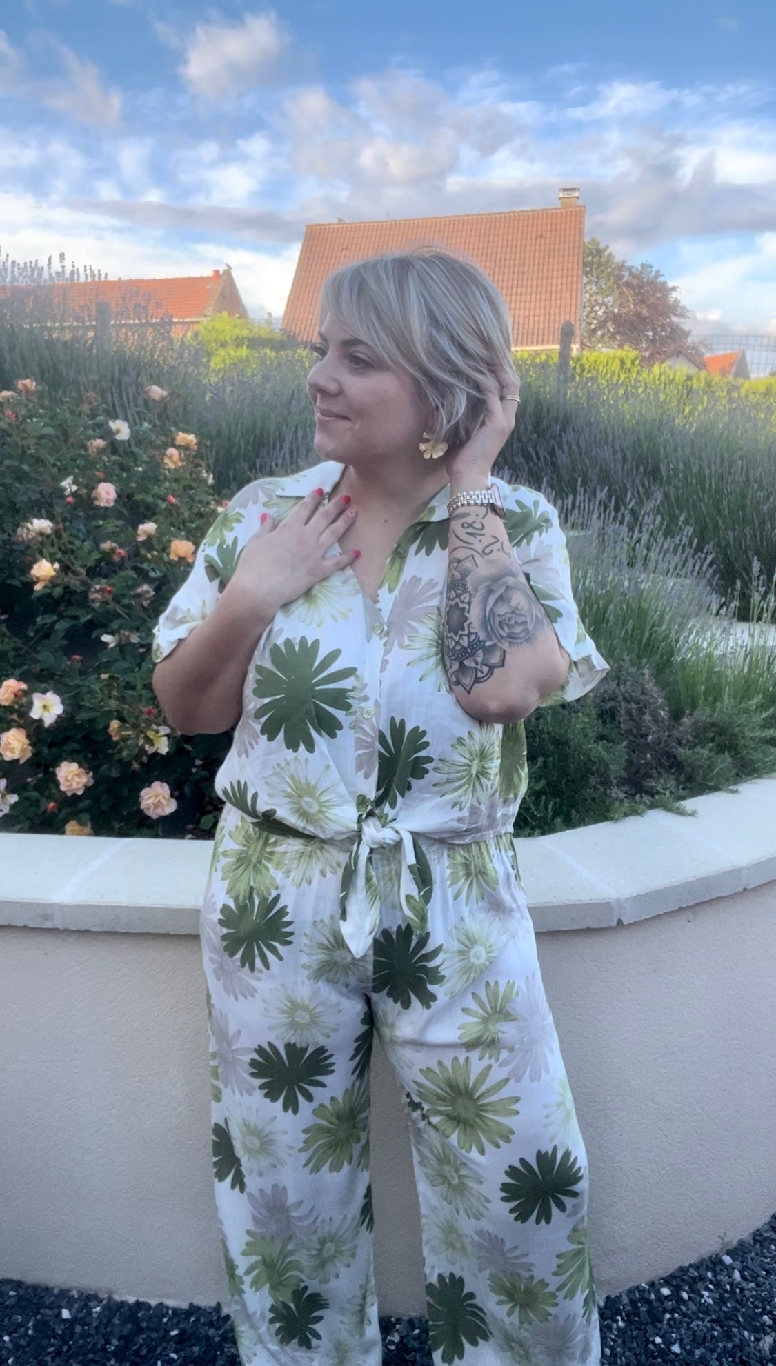 Pantalon fleuri tropical
