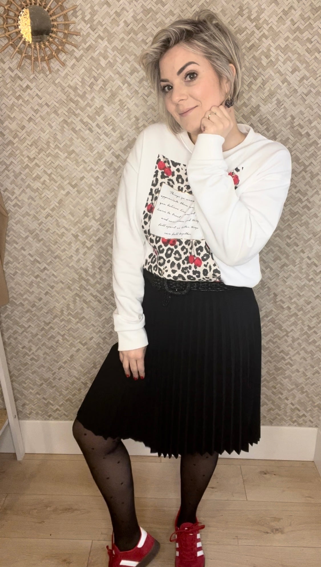 Sweat leopard cerise