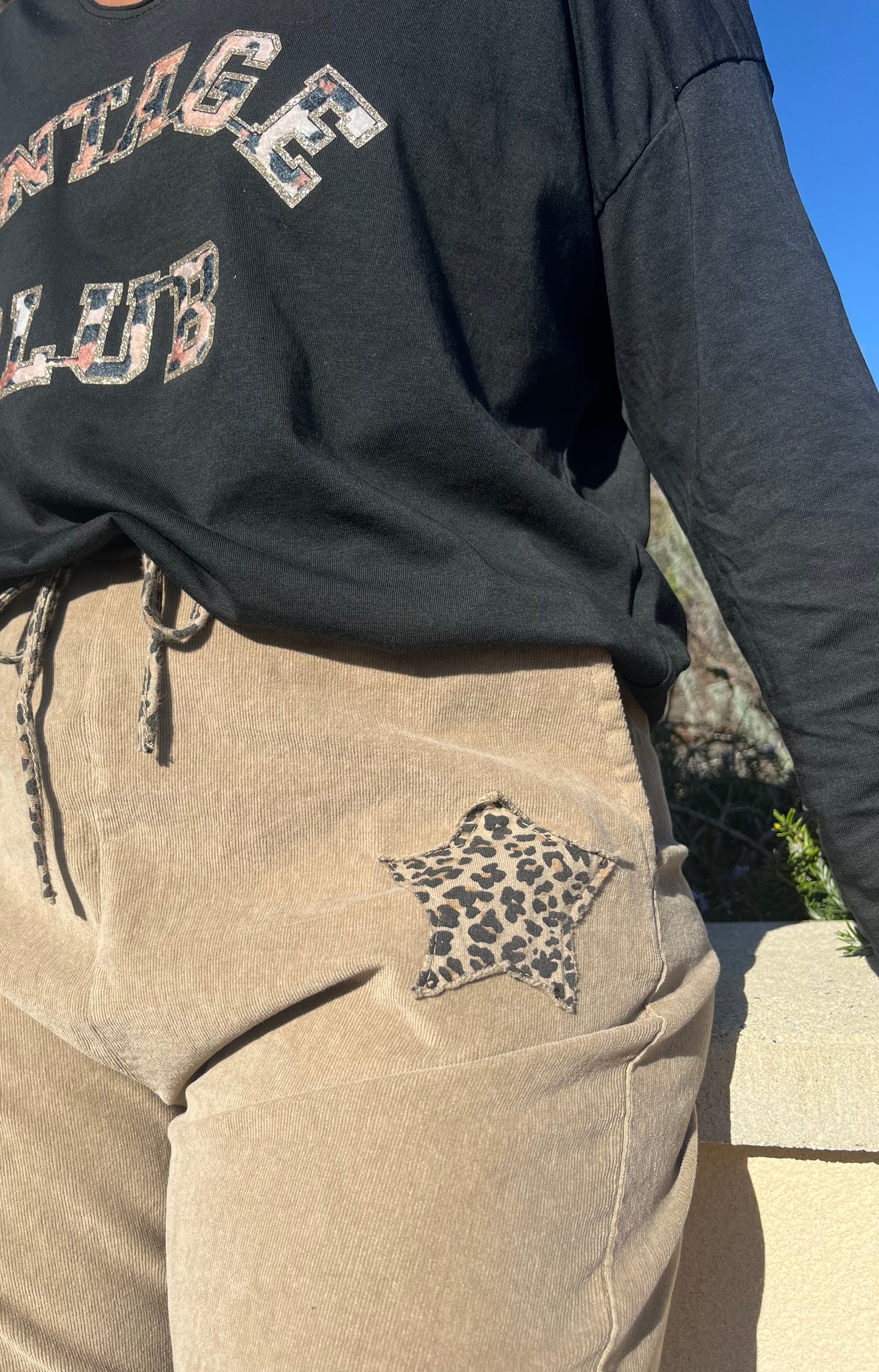 Jogpant étoile leopard