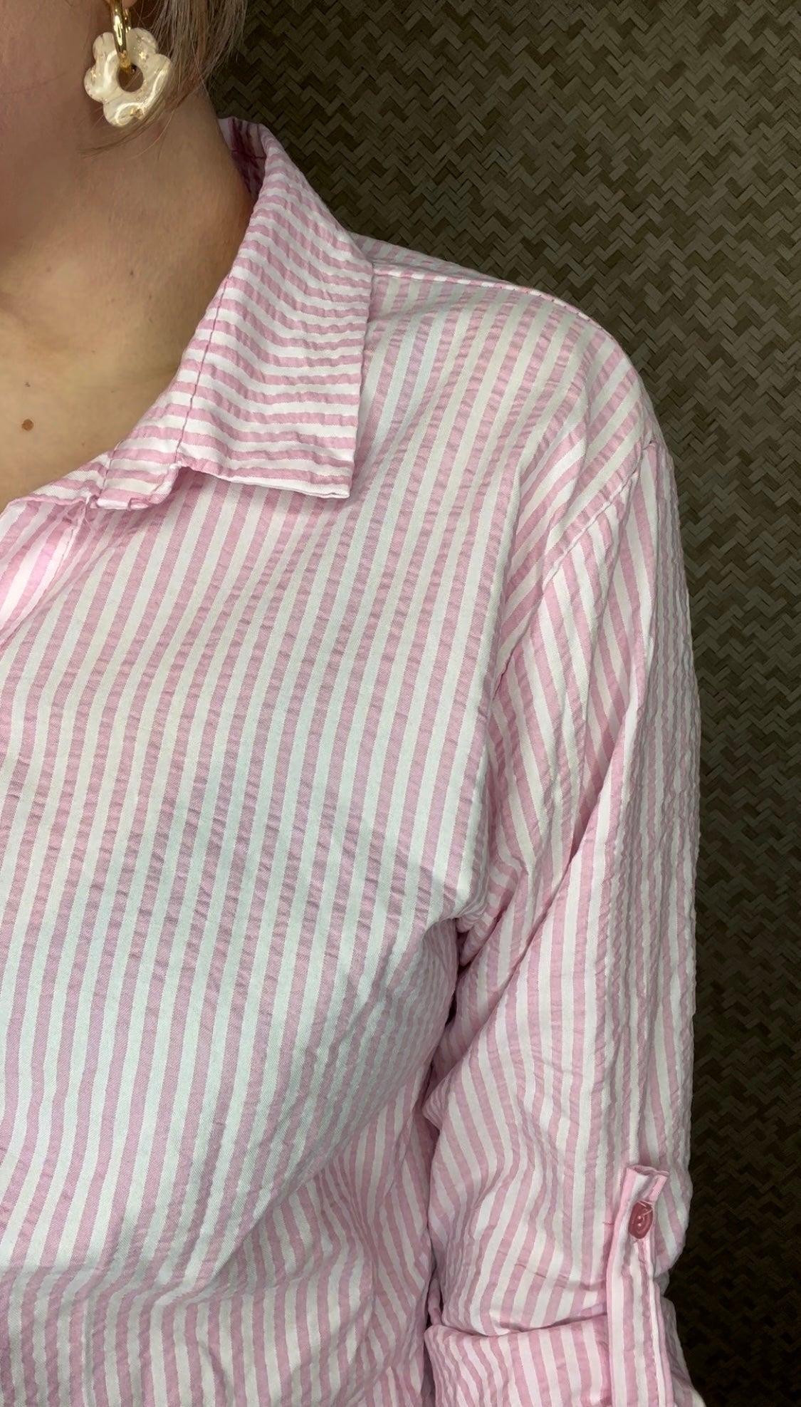 La chemise rayée colorée - ROSE