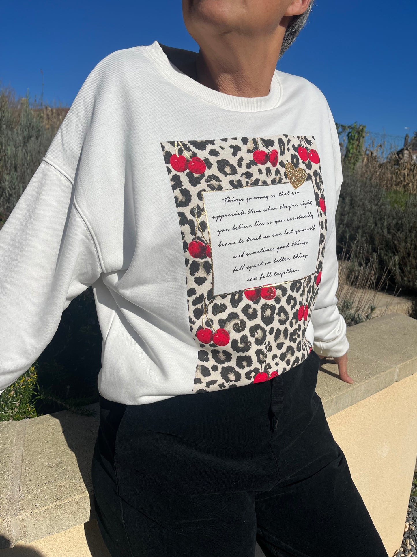 Sweat leopard cerise
