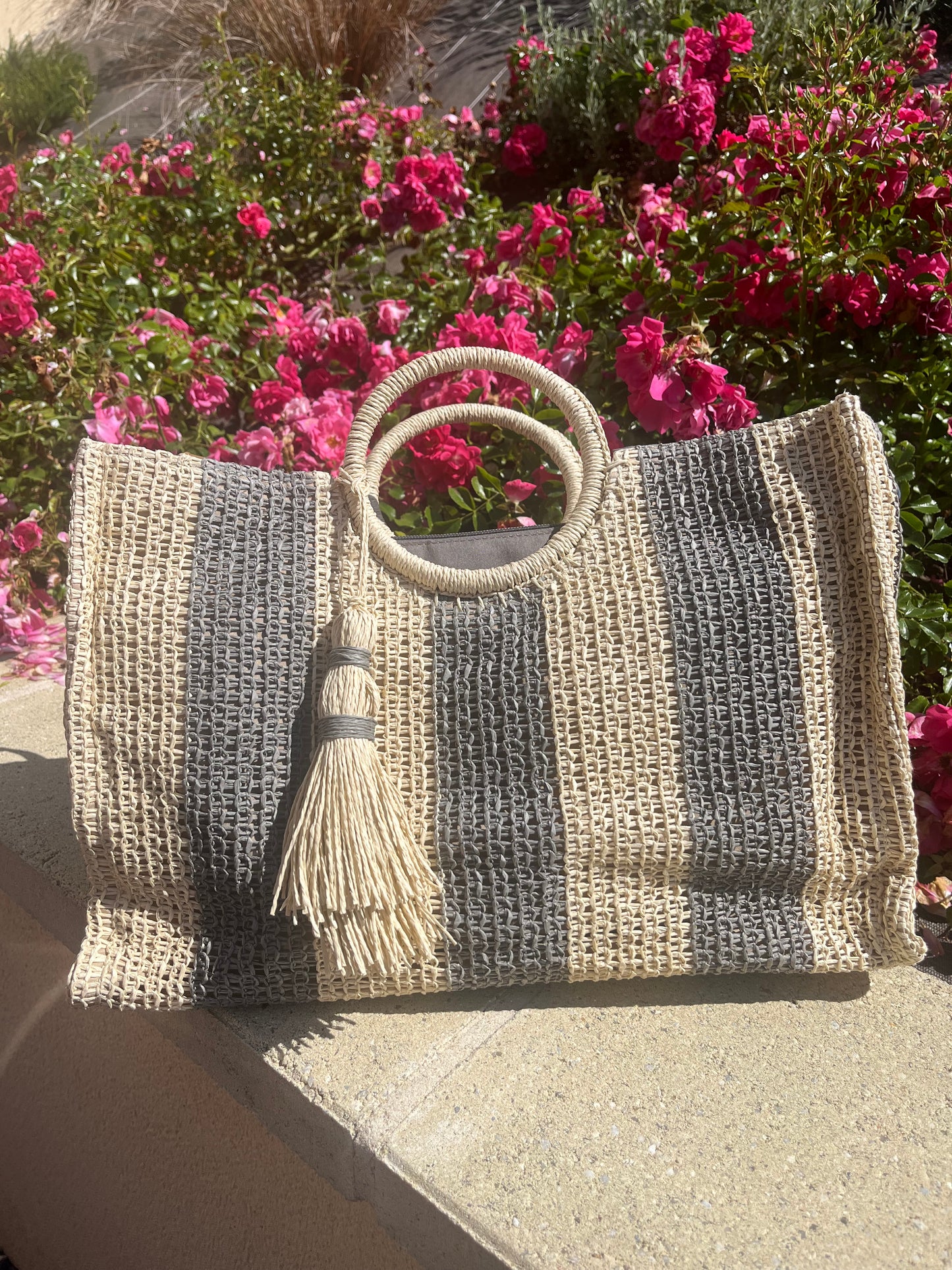 Sac cabas pompon