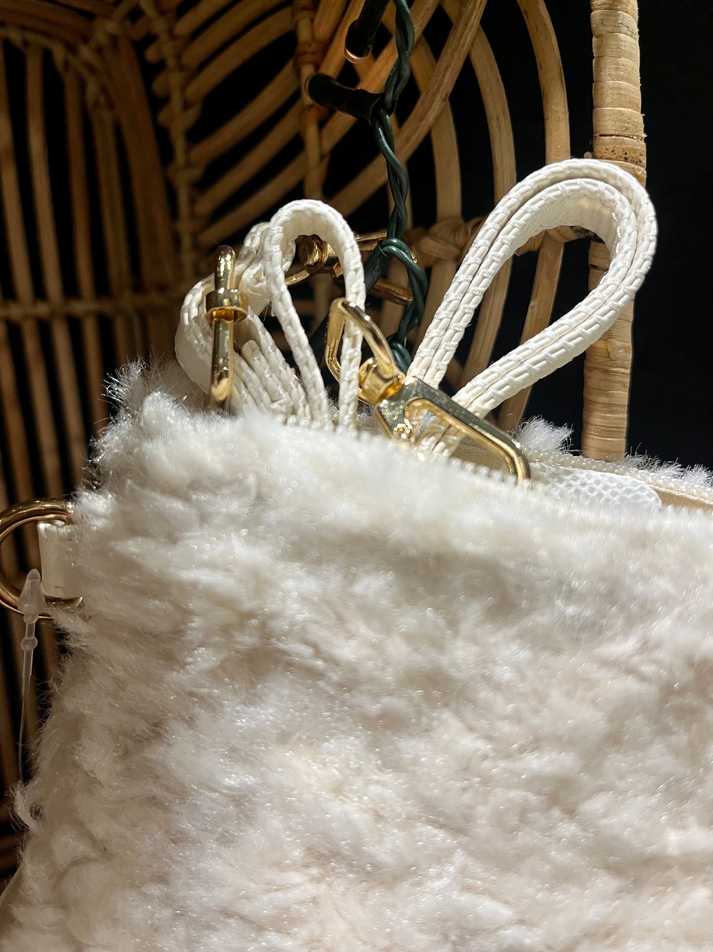 Pochette mouton écru
