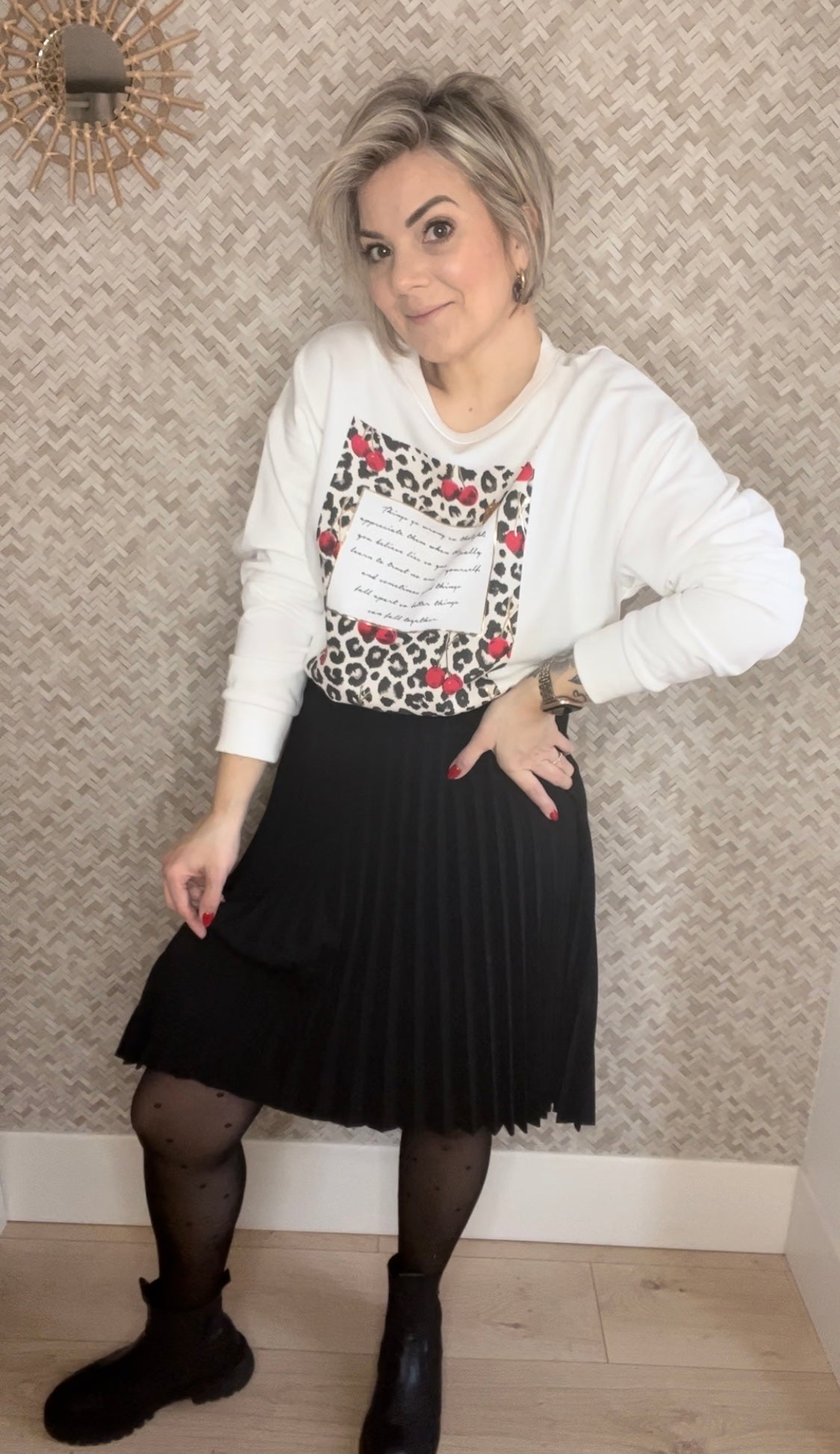Sweat leopard cerise
