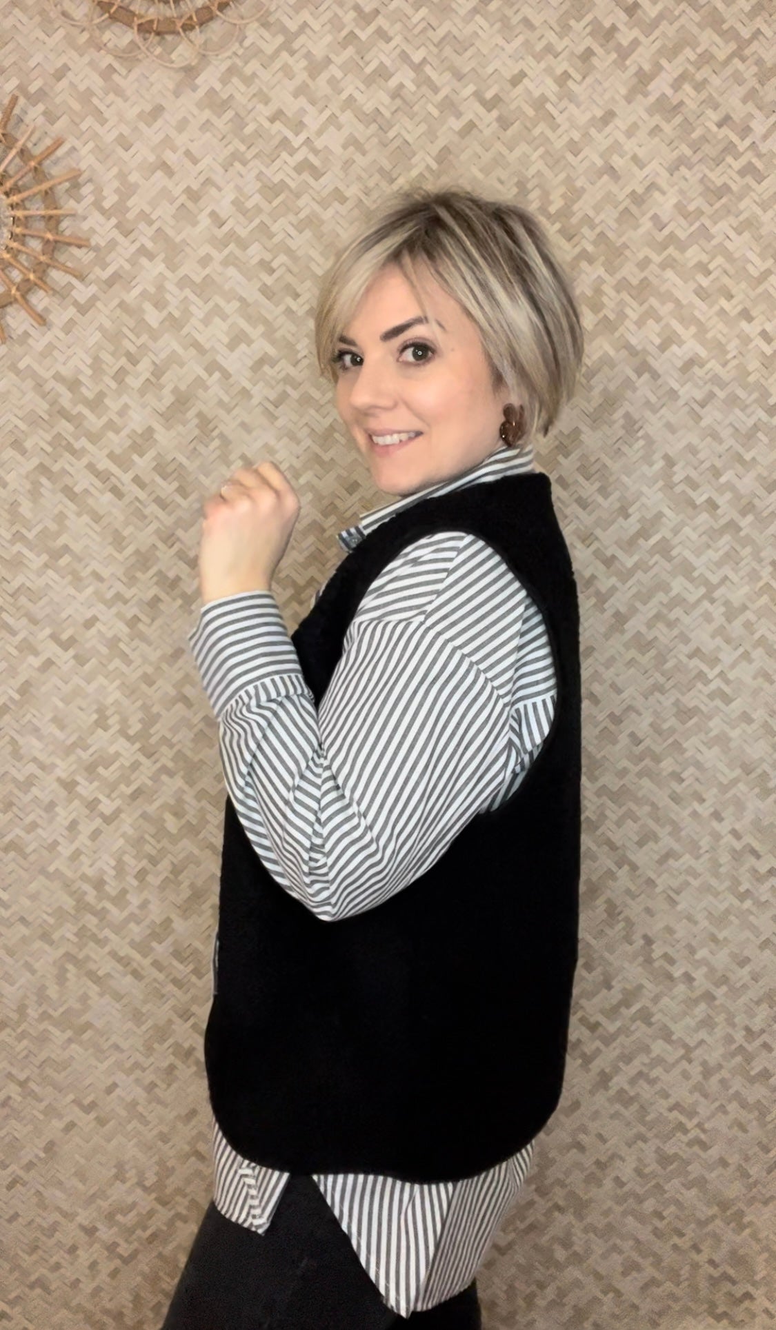 Veste mouton noire