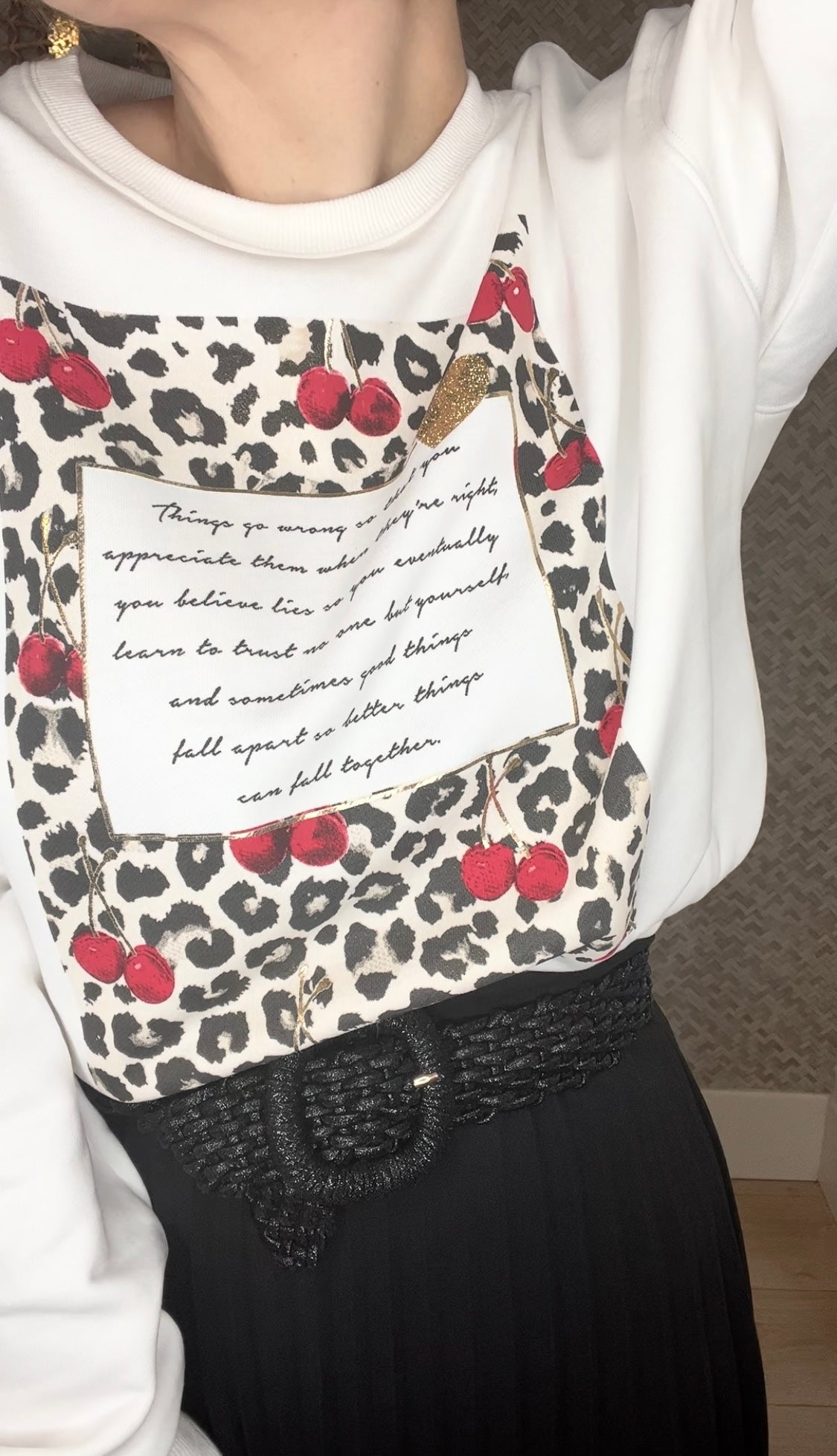Sweat leopard cerise