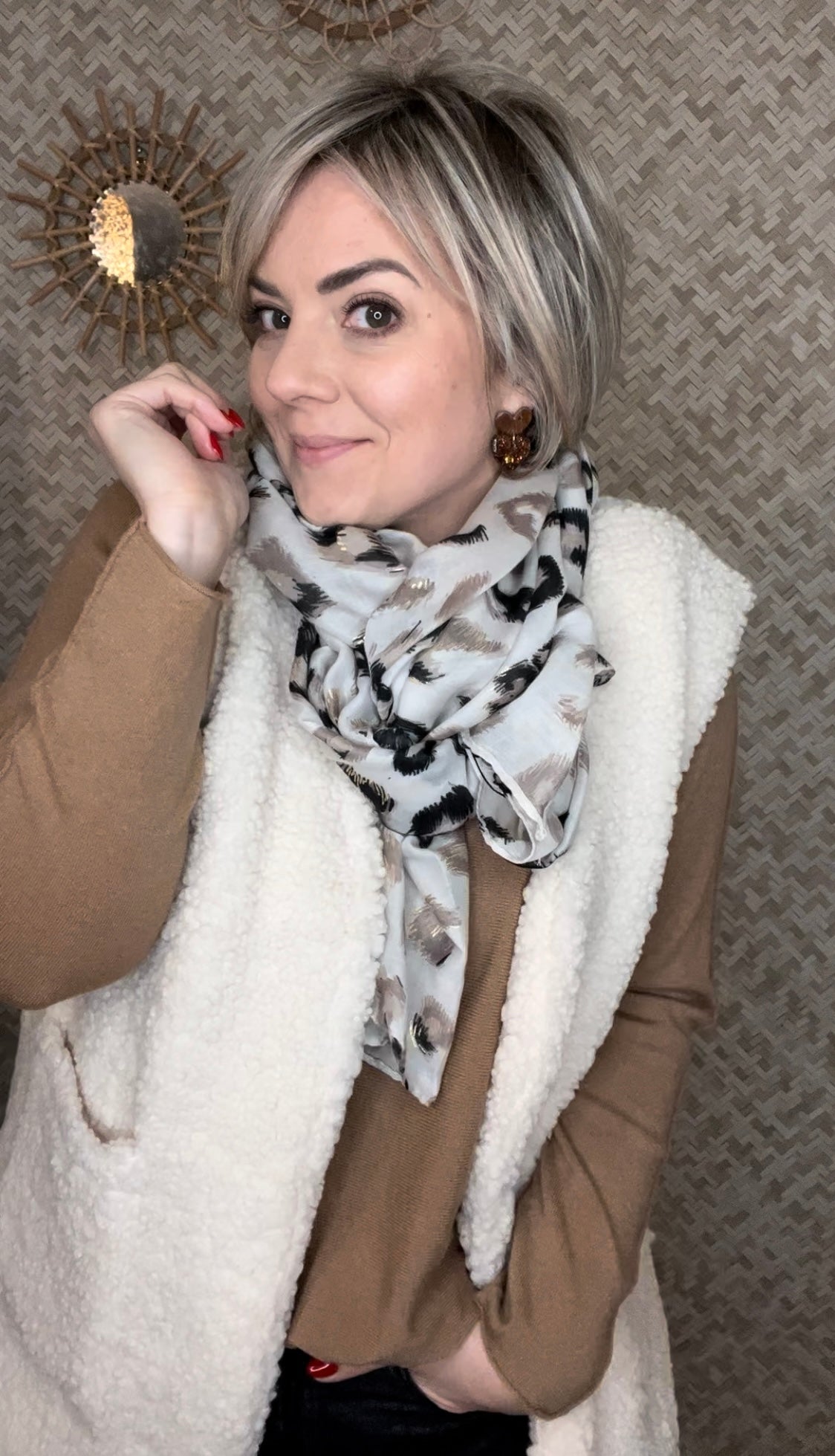 Veste Teddy écru