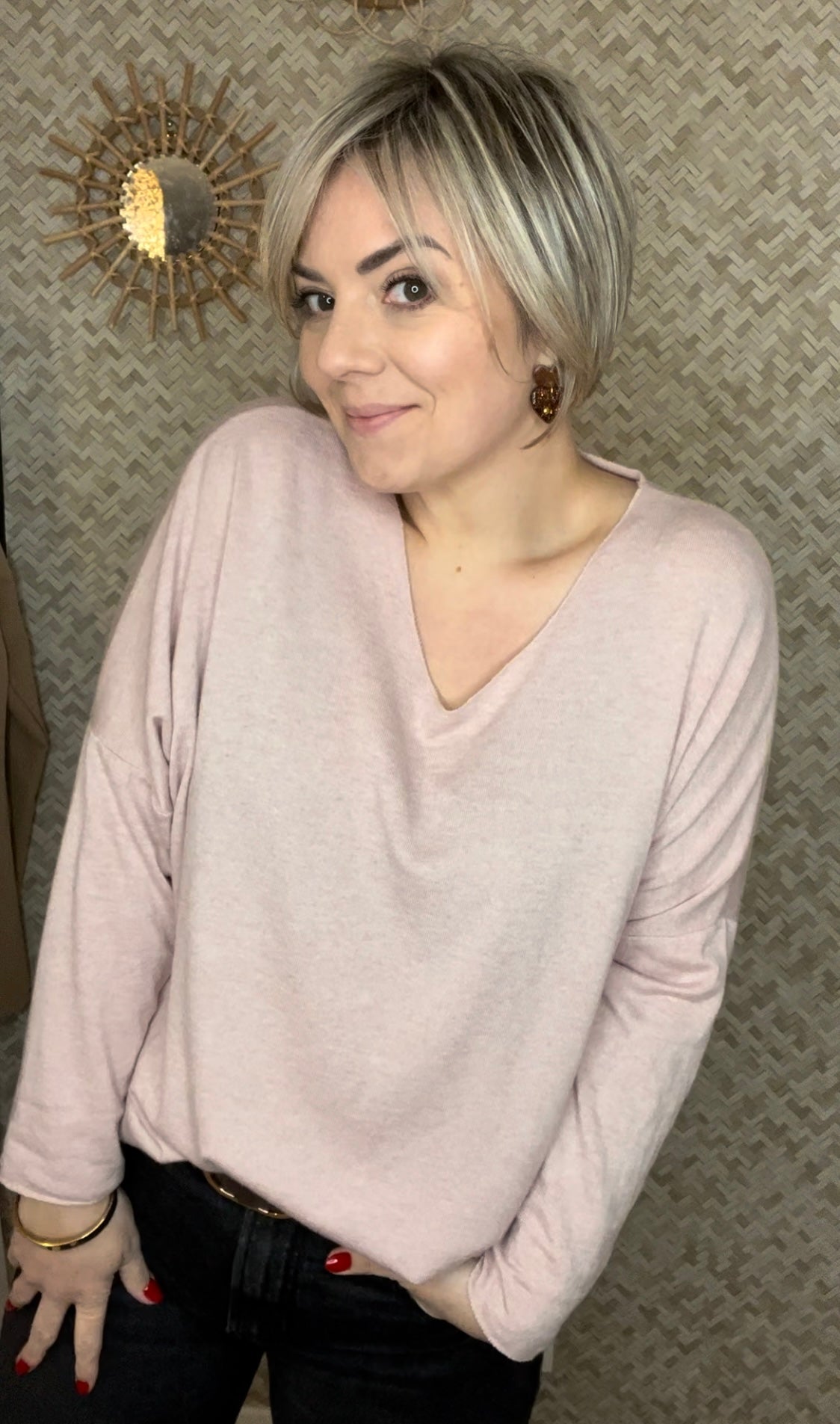 Pull fin rose pastel