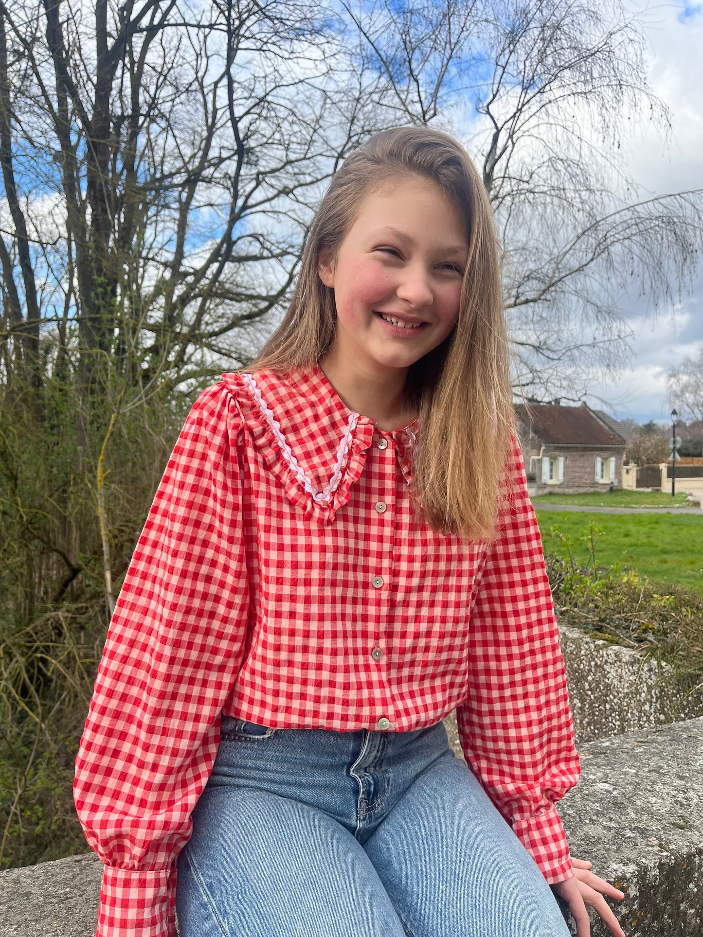 Chemise vichy rouge