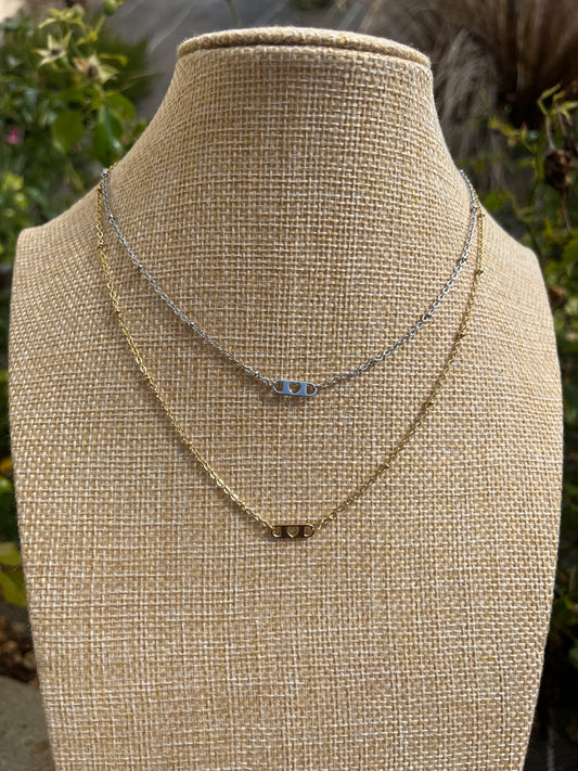 Collier trombonne coeur doré