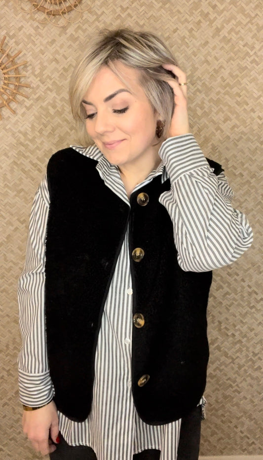 Veste mouton noire