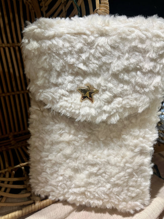 Pochette mouton écru