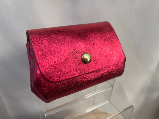Le porte monnaie cuir fushia