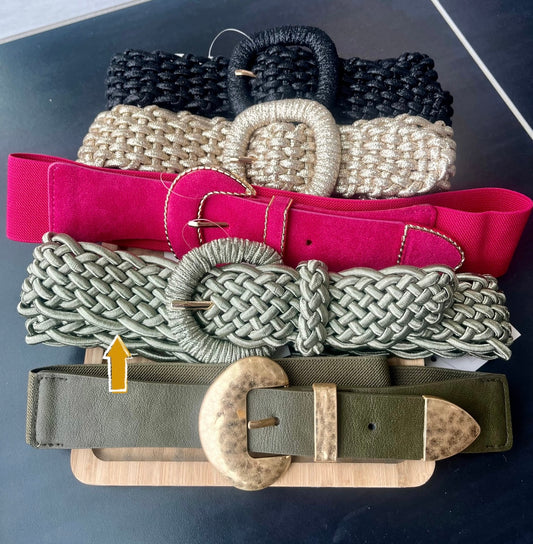 Ceinture kaki élastique