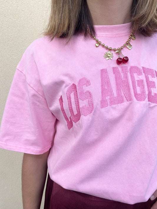 T-shirt rose «Los Angeles»