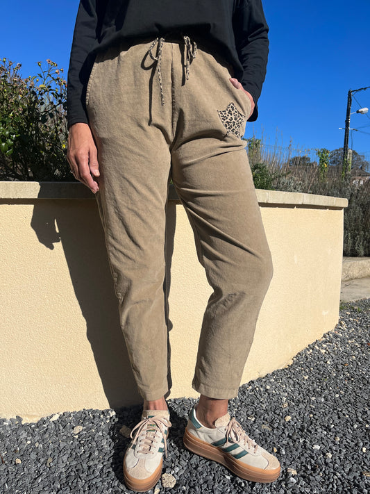 Jogpant étoile leopard