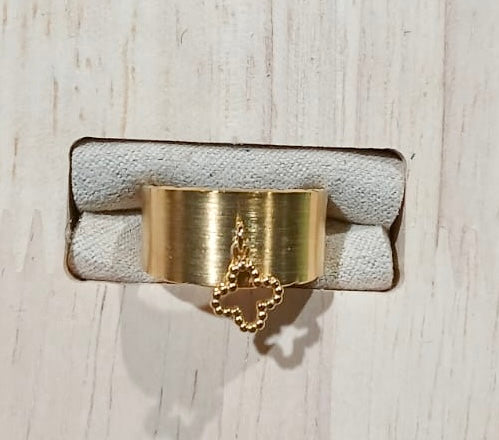 Bague breloque trèfle