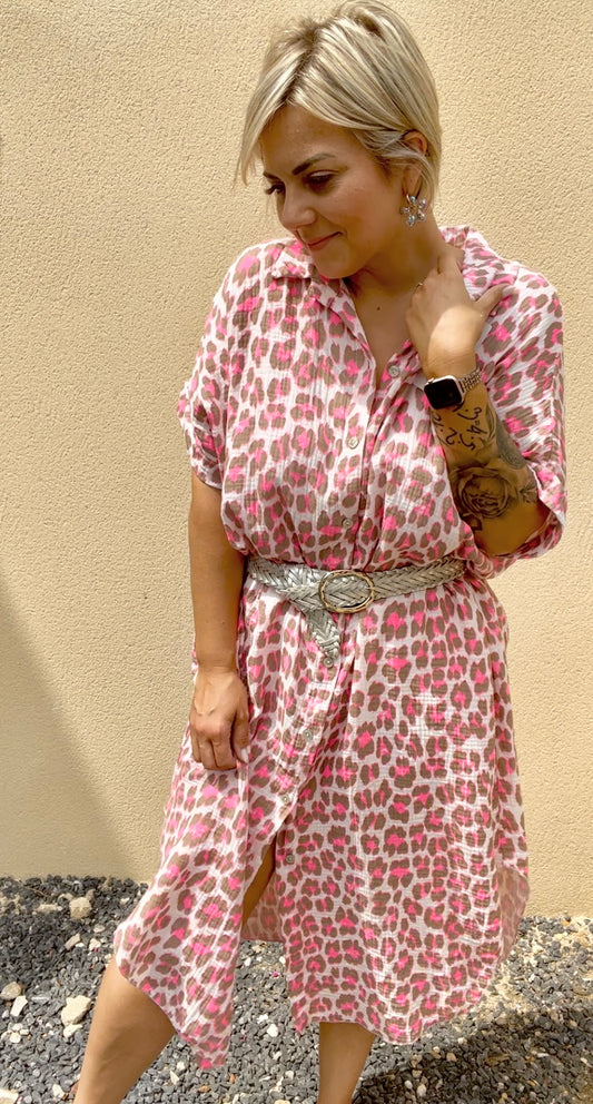 Robe longue gaz de coton