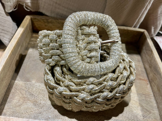 Ceinture pailleté doré élastiqué