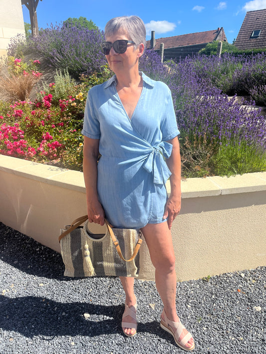 Combishort en jean