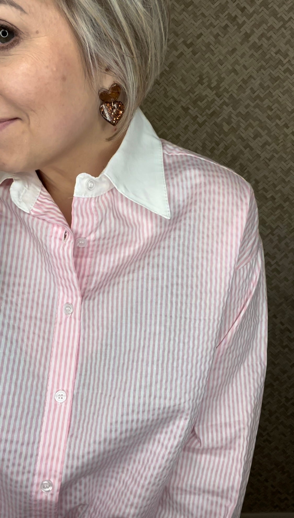 La chemise crop rose