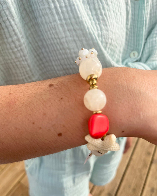 Bracelet perle blanc