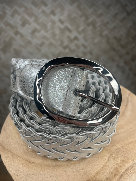 La ceinture irisée argenté