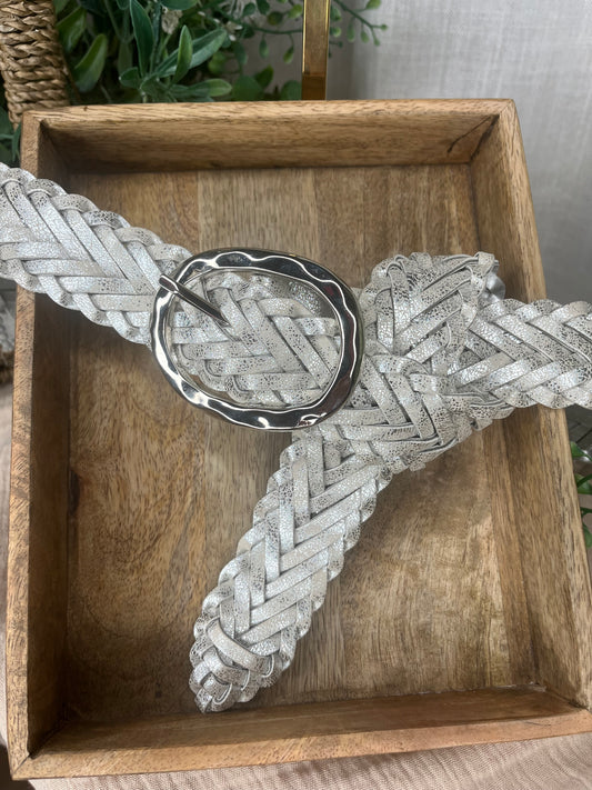 La ceinture irisée argenté
