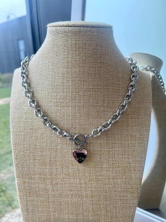 Collier médaille coeur