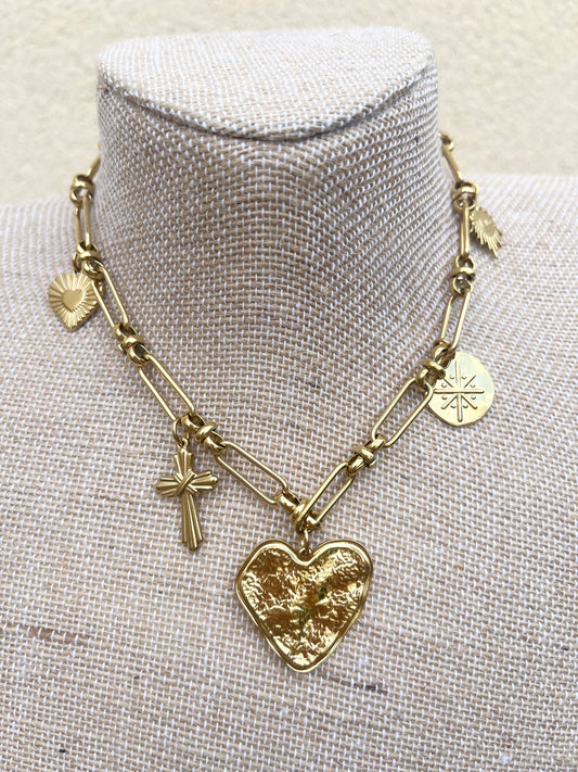 Collier pampille coeur