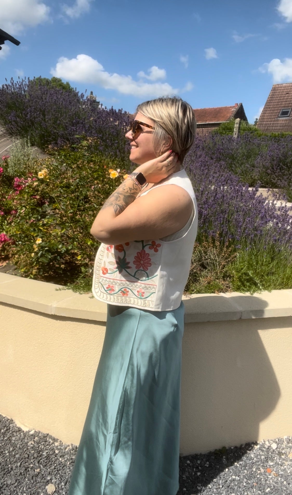 Veste sans manche acidulé