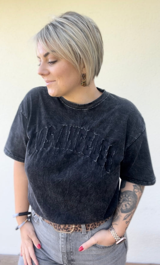 T-shirt noir «Los Angeles»