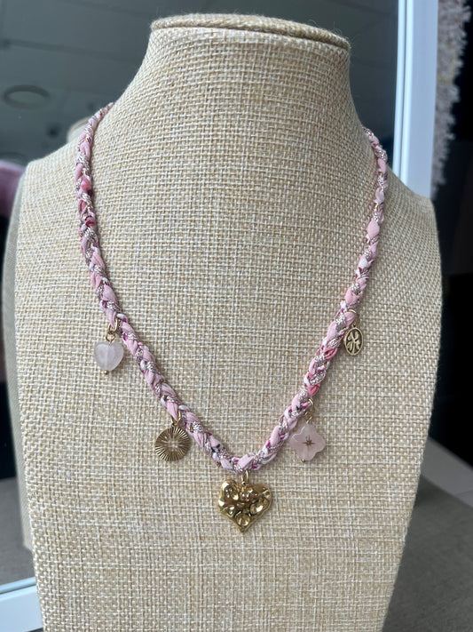 Collier cordon coeur